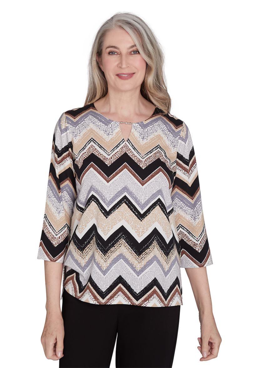 Petite Zig Zag Printed T-Shirt