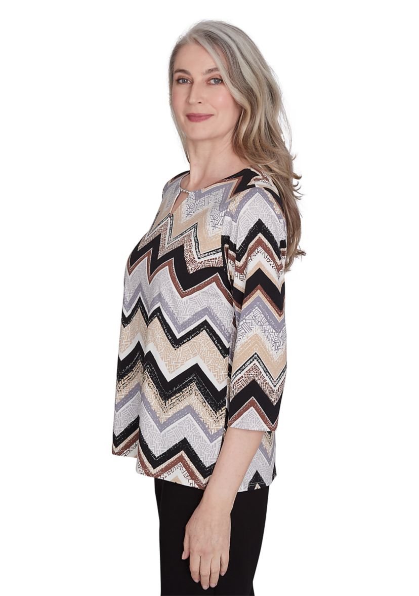 Petite Zig Zag Printed T-Shirt