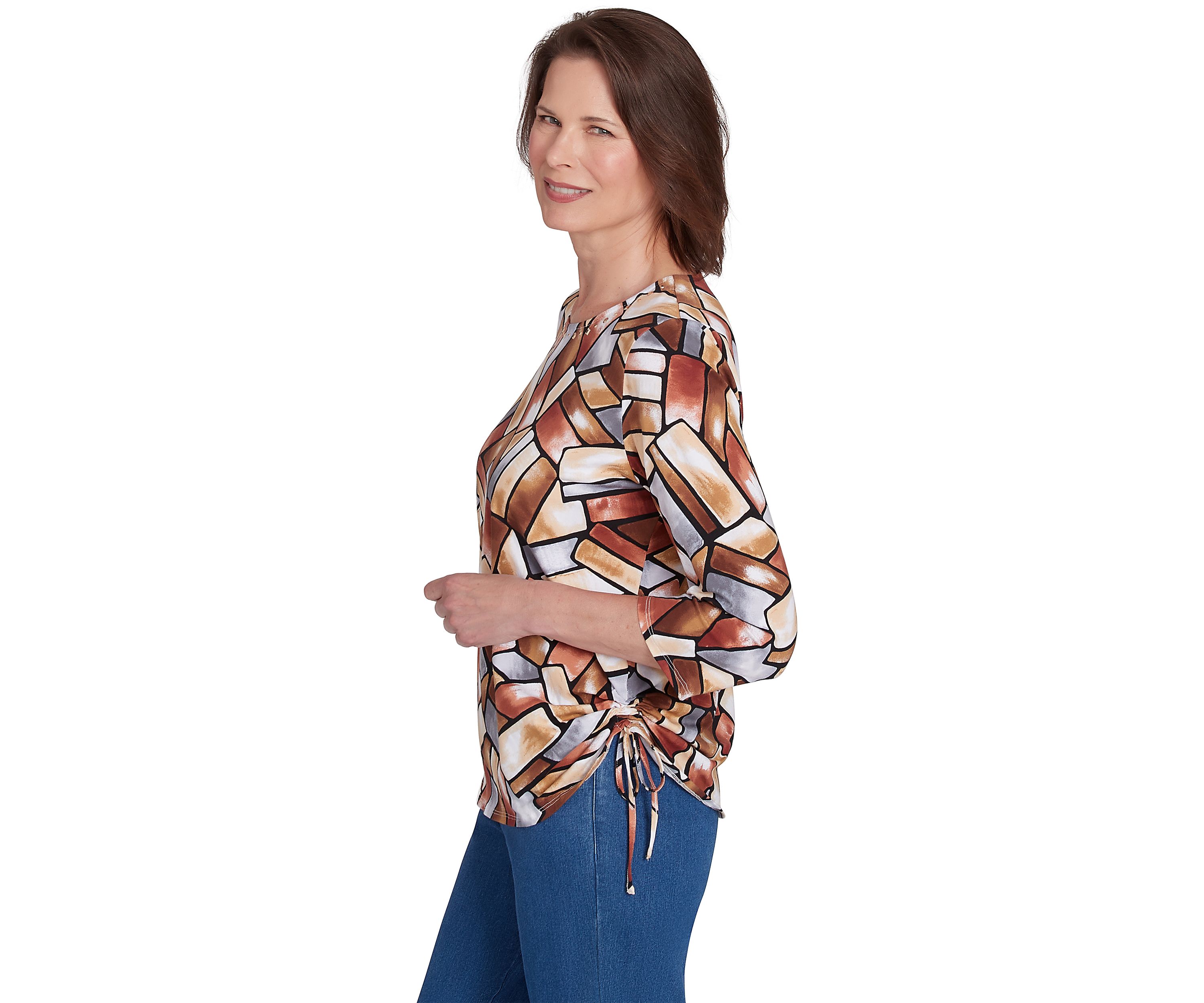 Petite Color Block Tile T-Shirt
