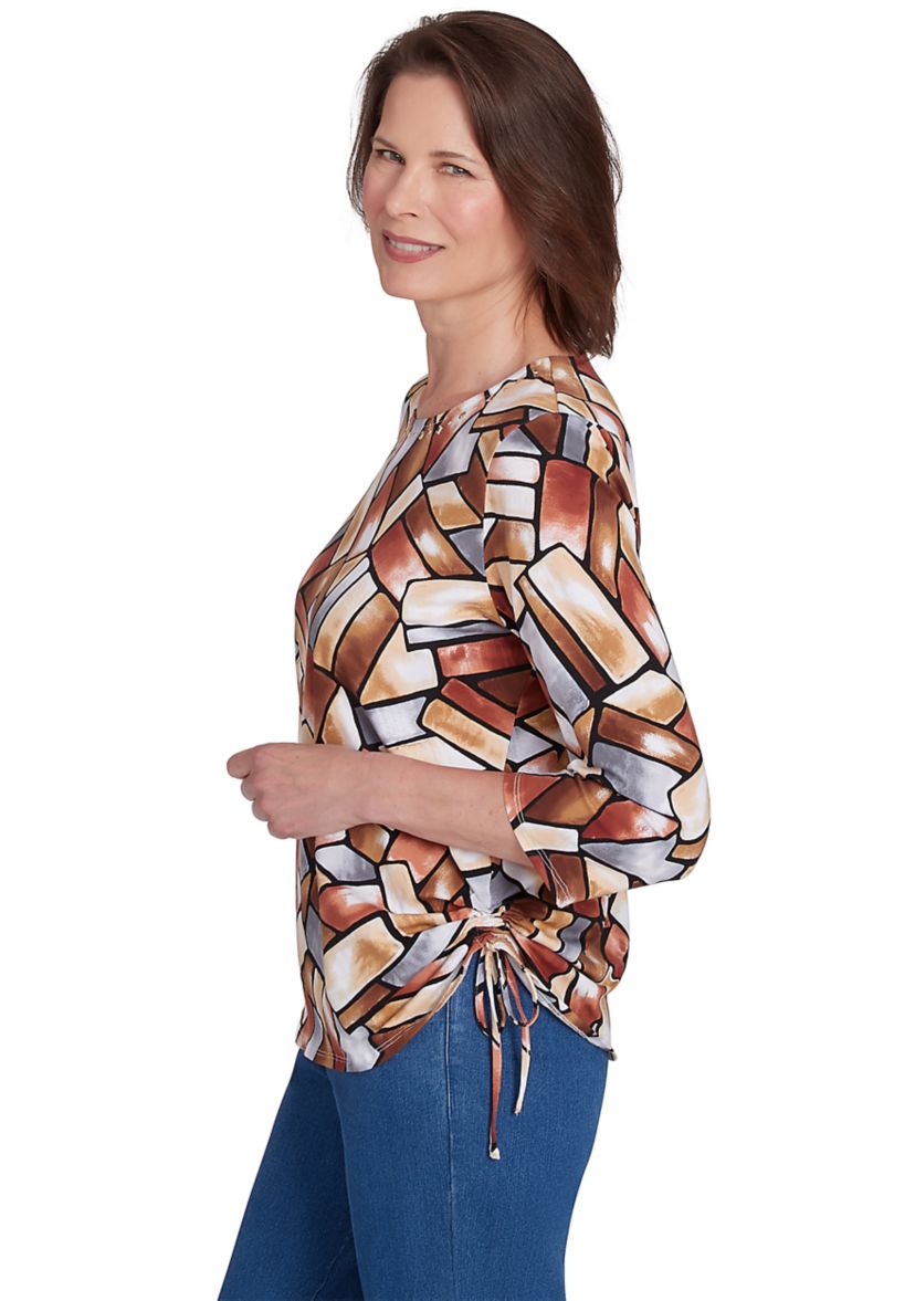 Petite Color Block Tile T-Shirt