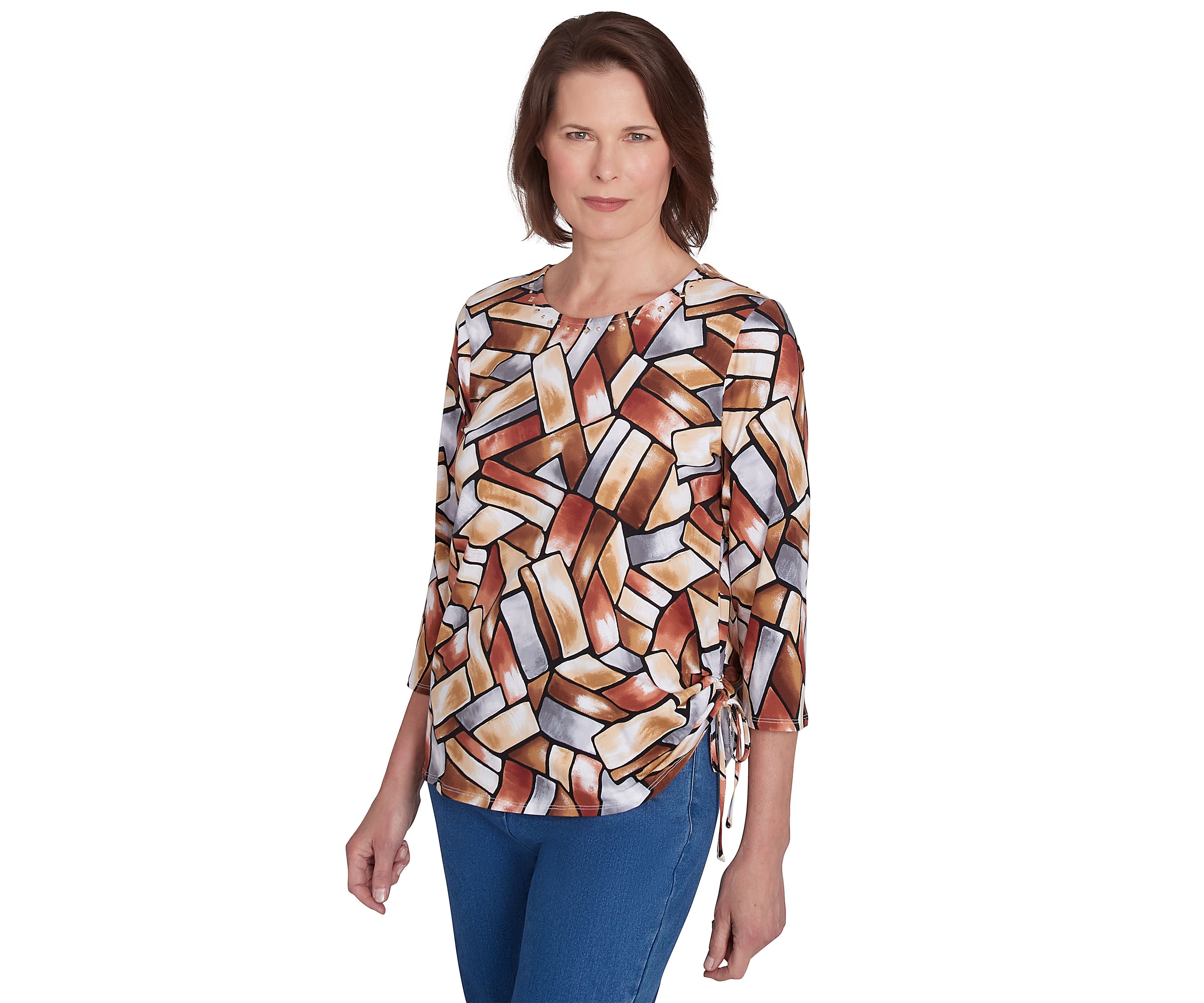Petite Color Block Tile T-Shirt