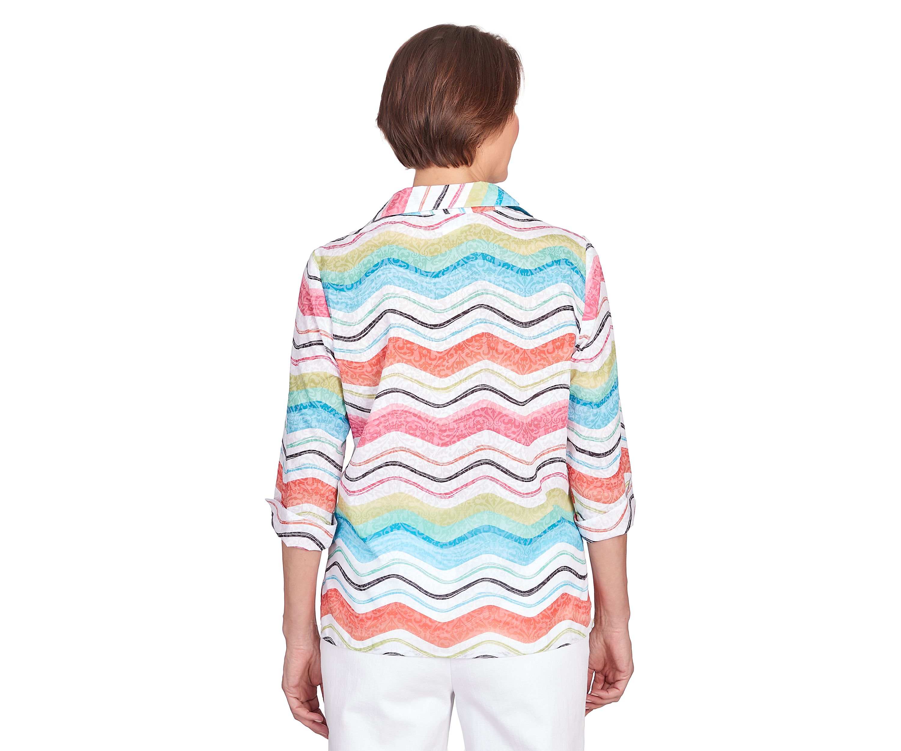 Womens Classics Brights Wavy Stripe Top