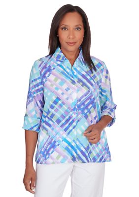 Women's Classics Brights Lattice Plaid Top