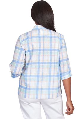 Women's Classics Pastels Cool Plaid Top