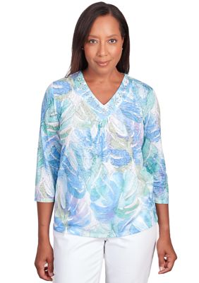 Women's Classics Pastels Leaves Top