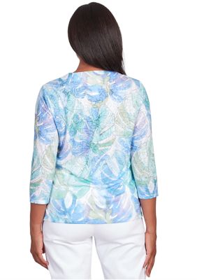 Women's Classics Pastels Leaves Top