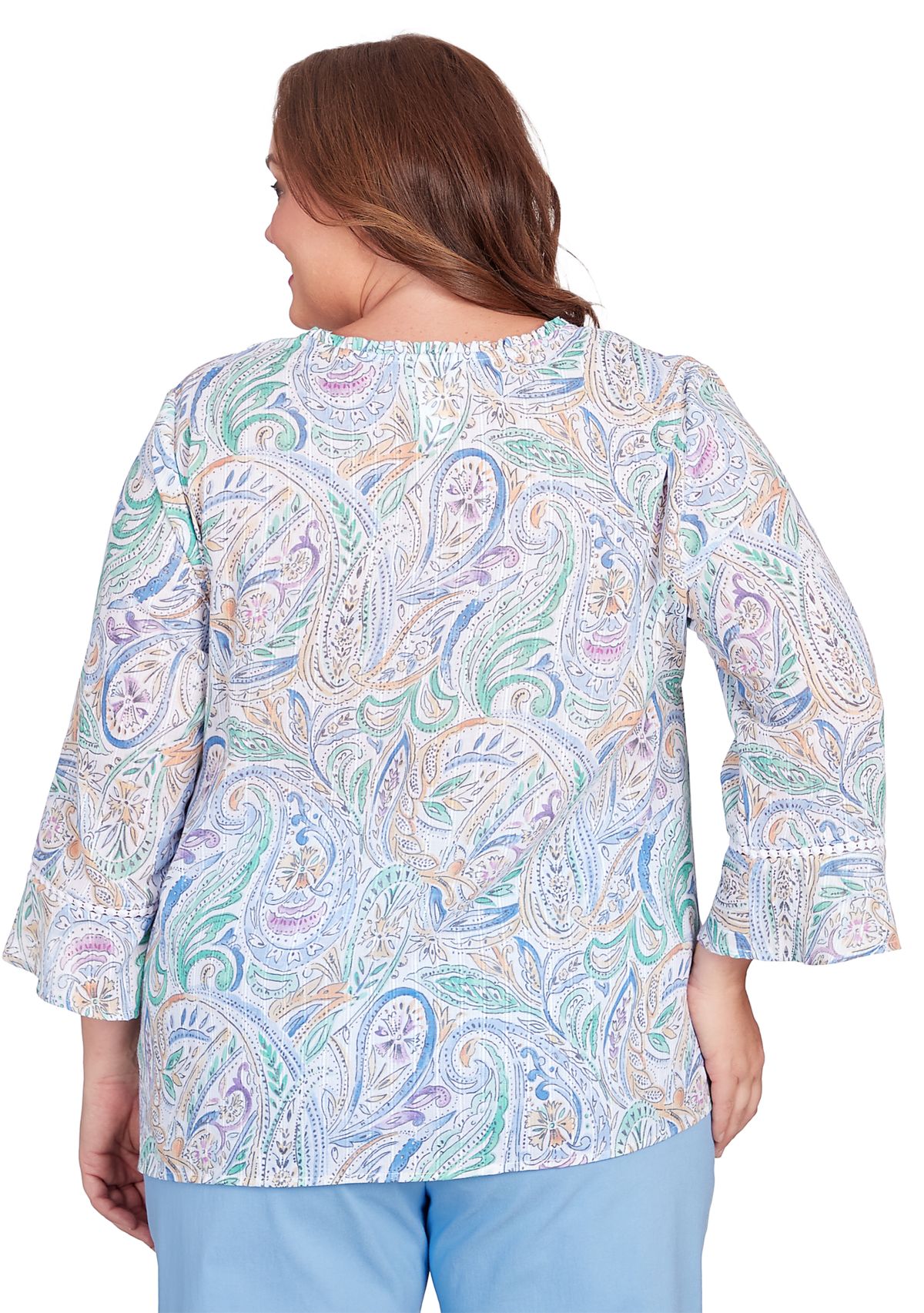 Plus Size Classics Pastels Paisley Top