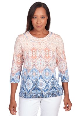 Alfred Dunner® In Full Bloom Yoke Floral Top