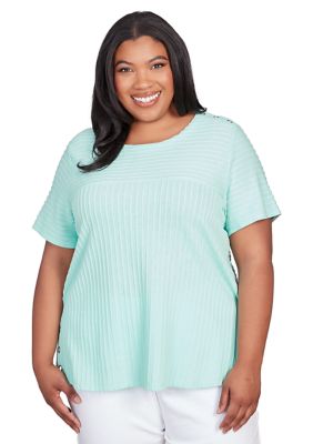 Alfred Dunner Women's Plus-Size Floral Lace Two-for-One Shirt with Necklace  : : Clothing, Shoes & Accessories