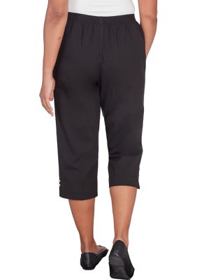 Petite Classics Neutrals Twill Capri Pants