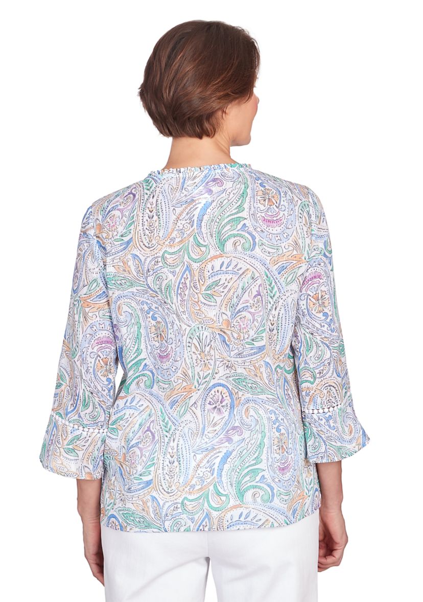 Petite Classics Pastels Paisley Top