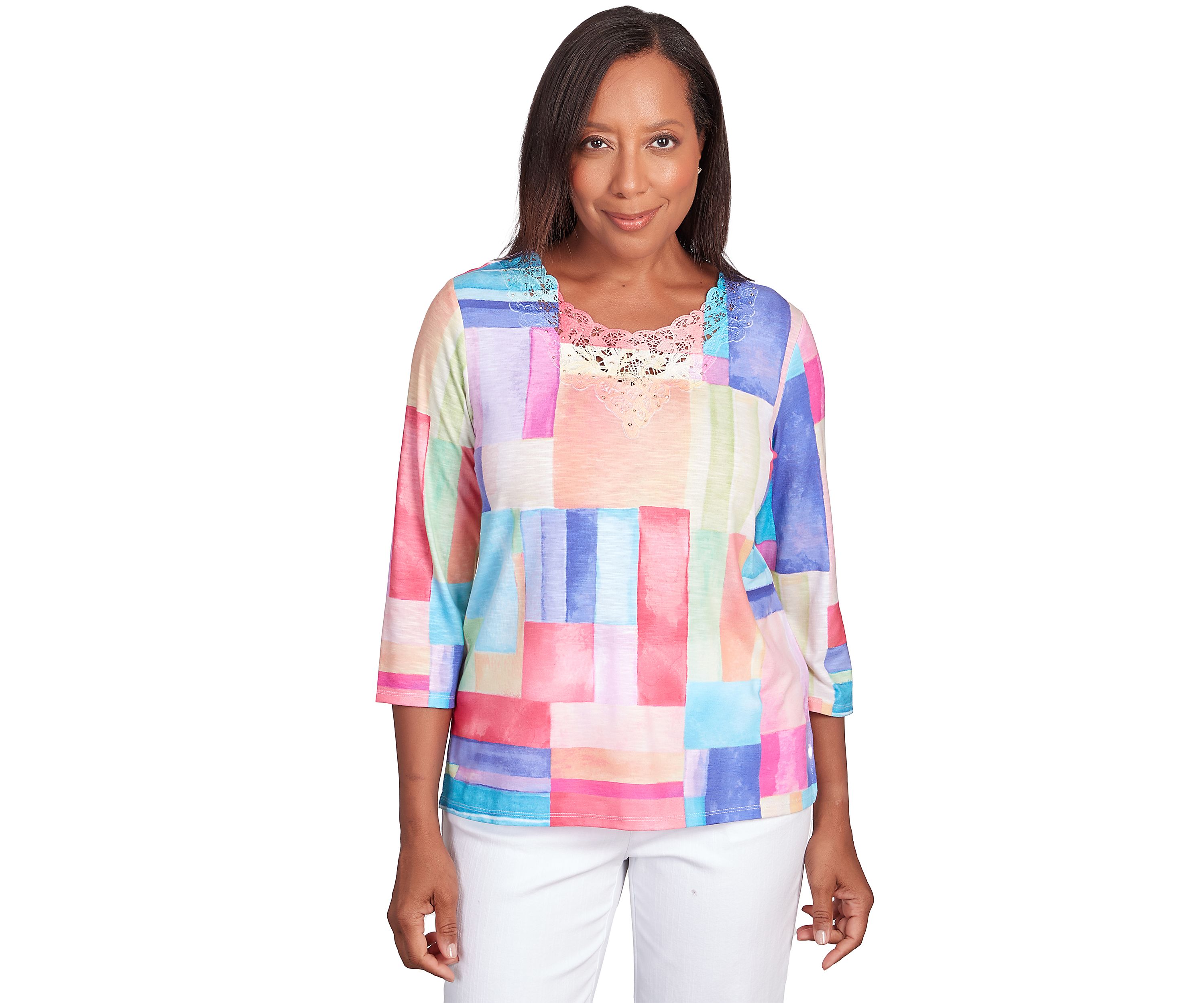 Petite Classics Brights Patchwork Top