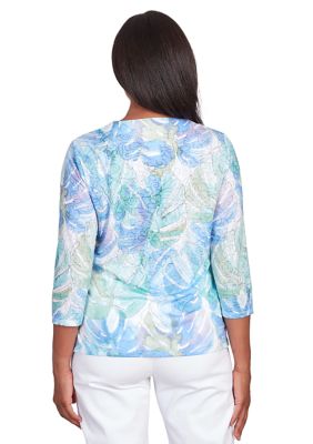 Petite Classics Pastels Leaves Top