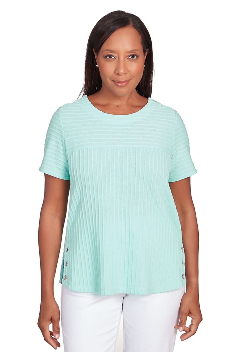 Petite Classics Brights Solid Texture Top