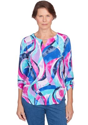 Petite Classics Stained Glass Printed Top