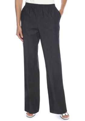 Alfred dunner black denim hot sale pants