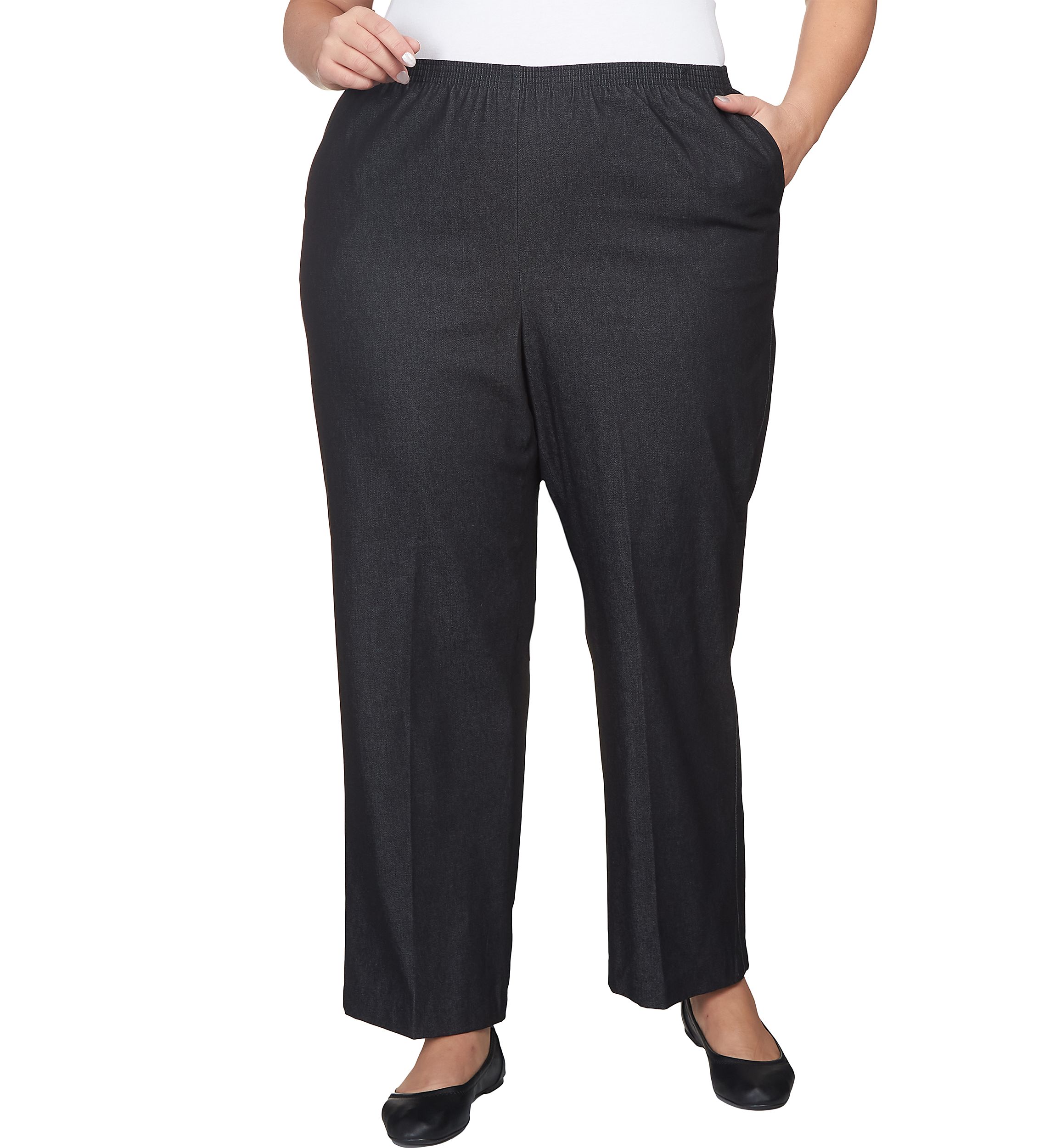 Plus Size Black Denim Pants 