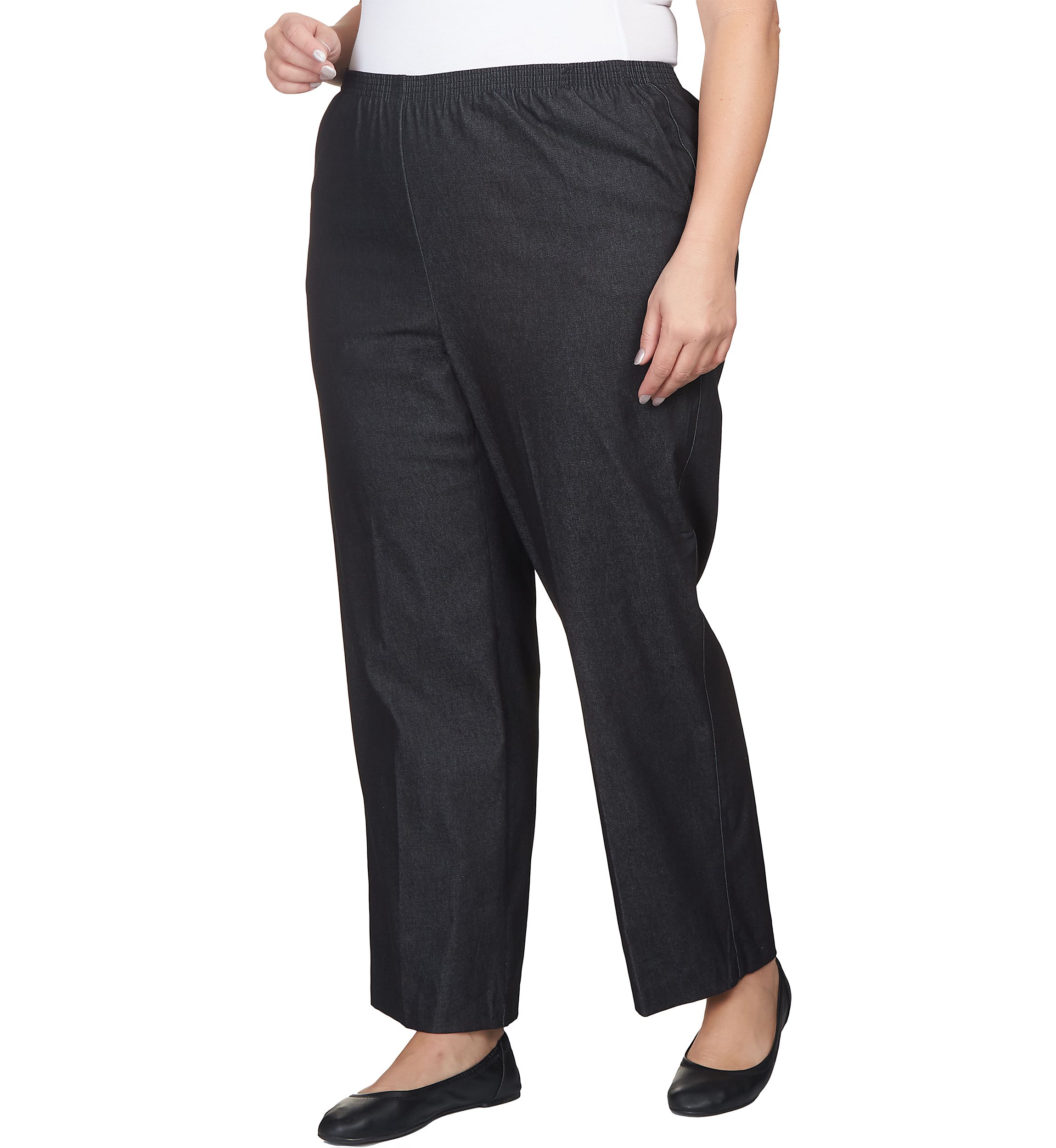 Plus Size Black Denim Pants 