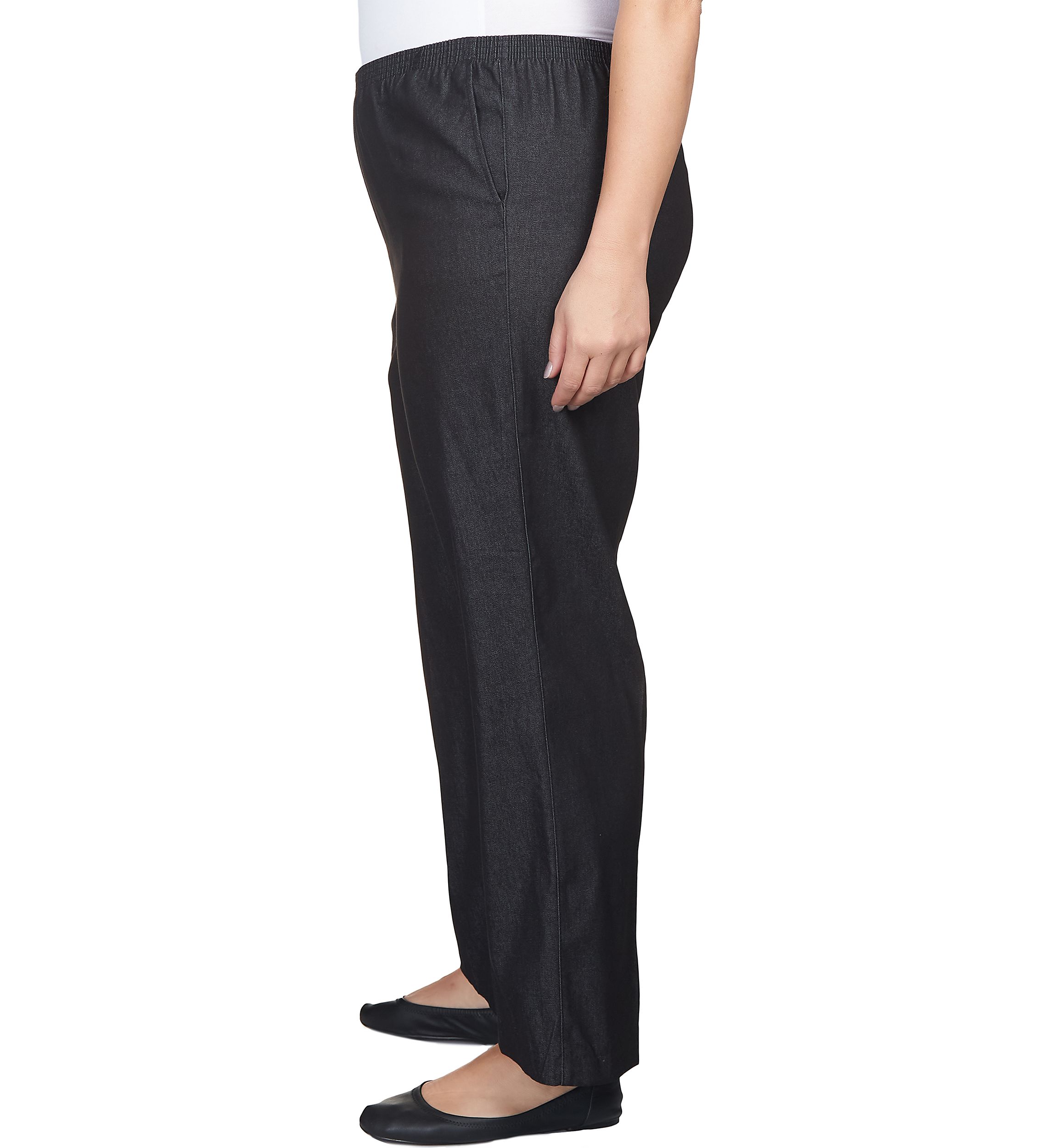 Plus Size Black Denim Pants 