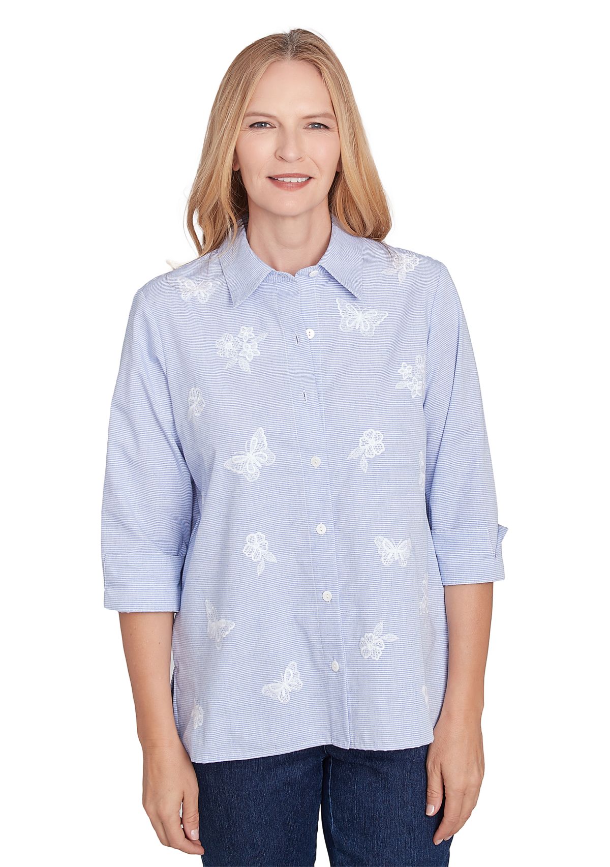 Womens Classics Butterfly Stripe Top