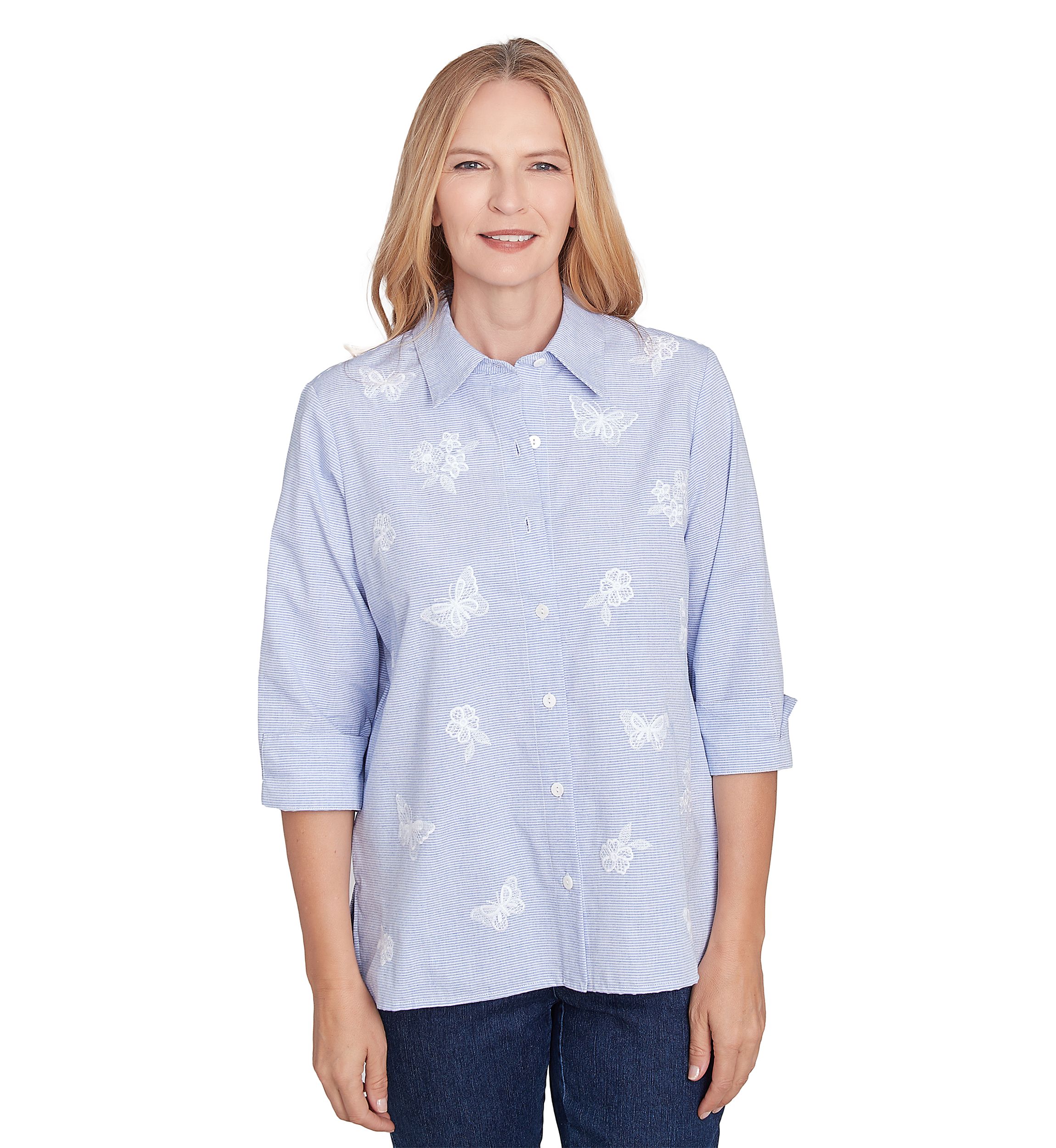 Womens Classics Butterfly Stripe Top