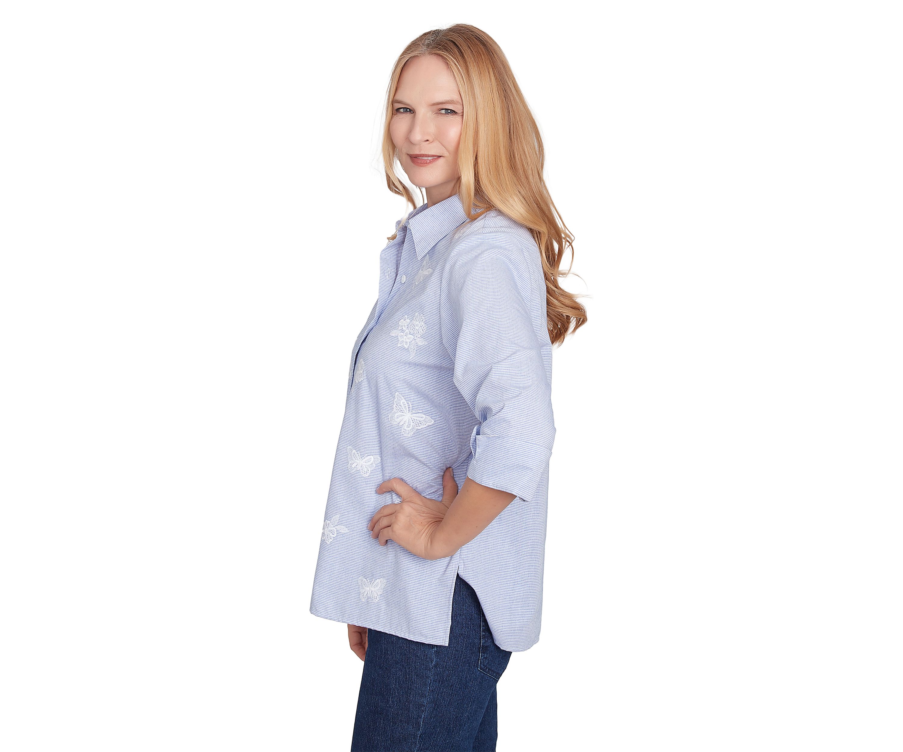 Womens Classics Butterfly Stripe Top