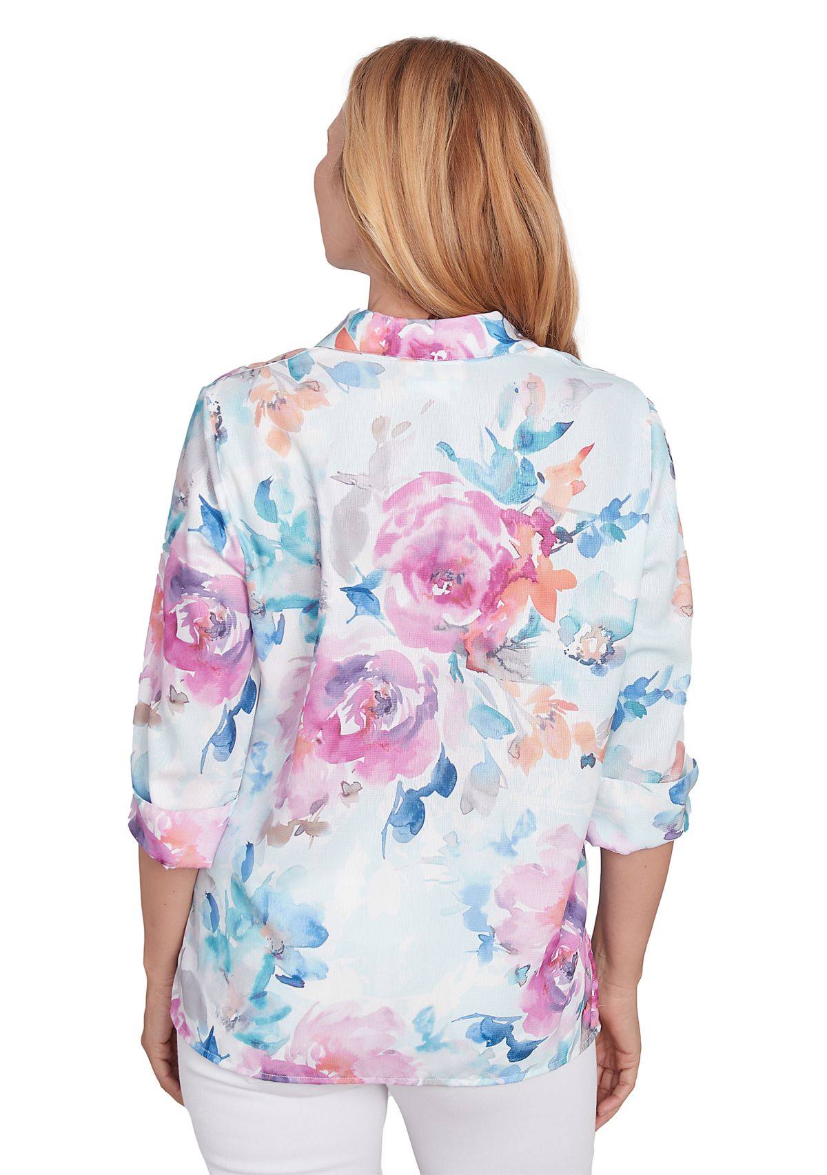 Womens Classics Watercolor Floral Top