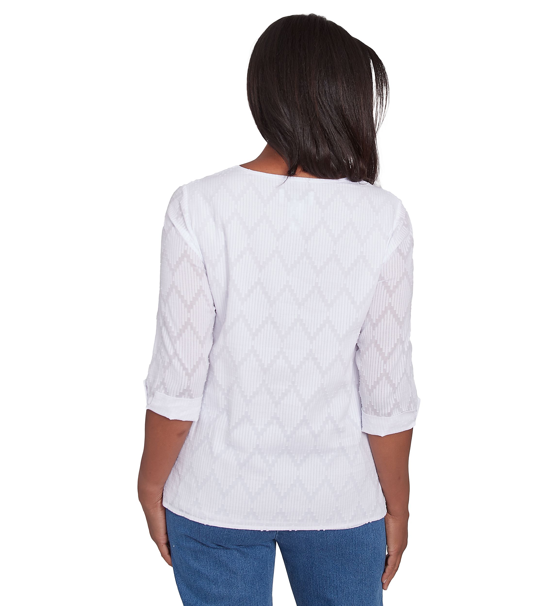 Womens Classics White Texture Top