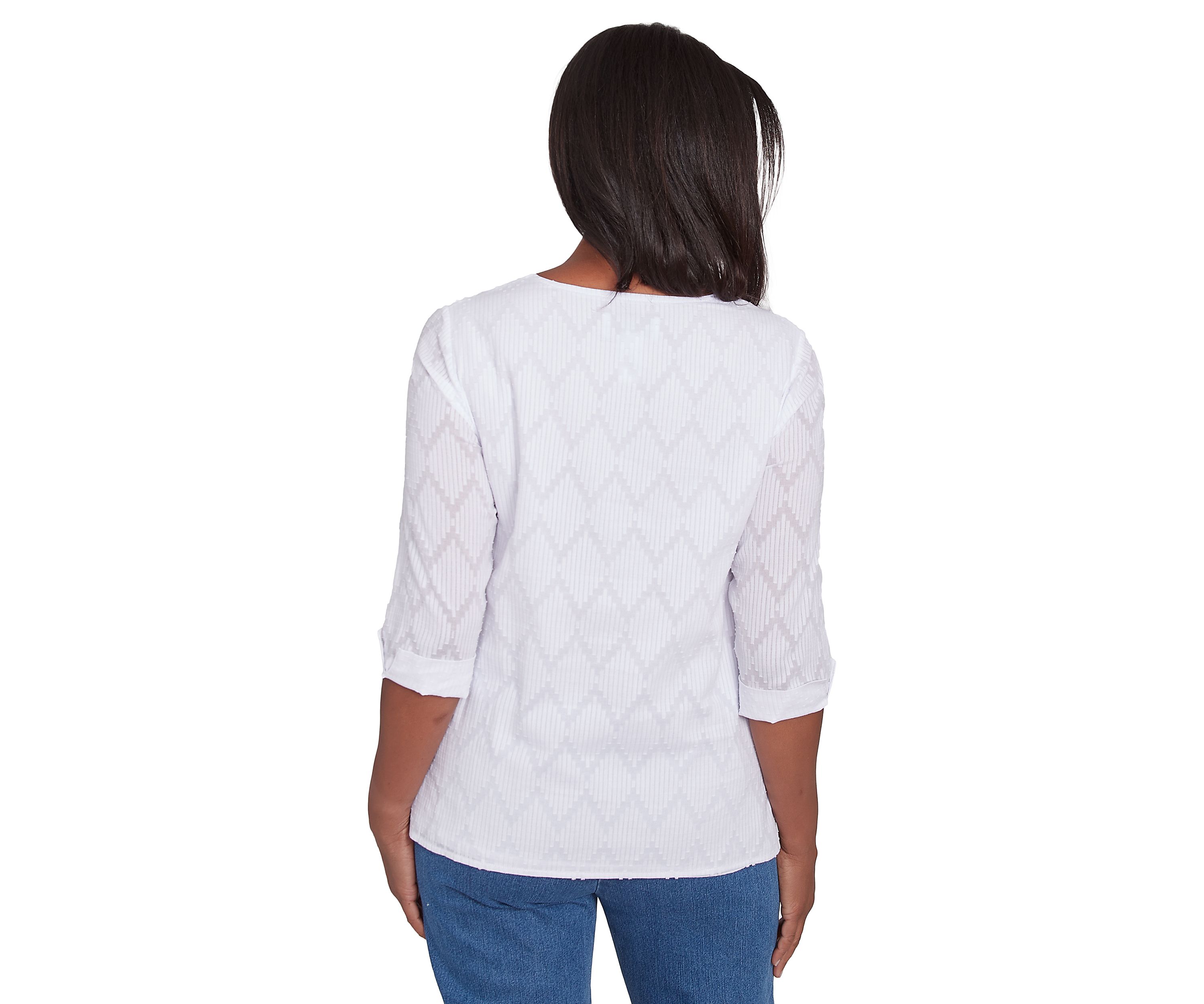 Womens Classics White Texture Top