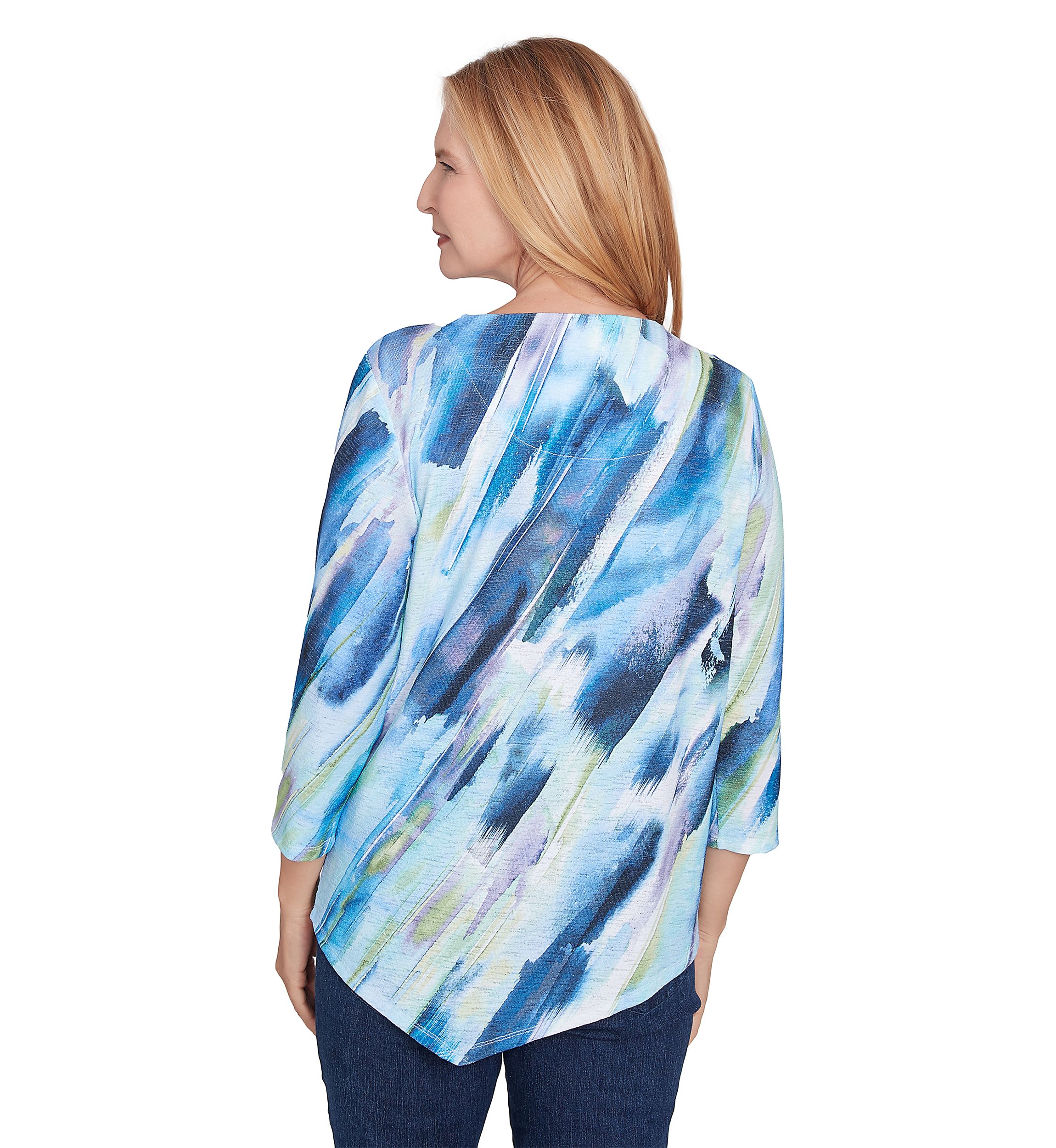Womens Classics Diagonal Brushstroke Top