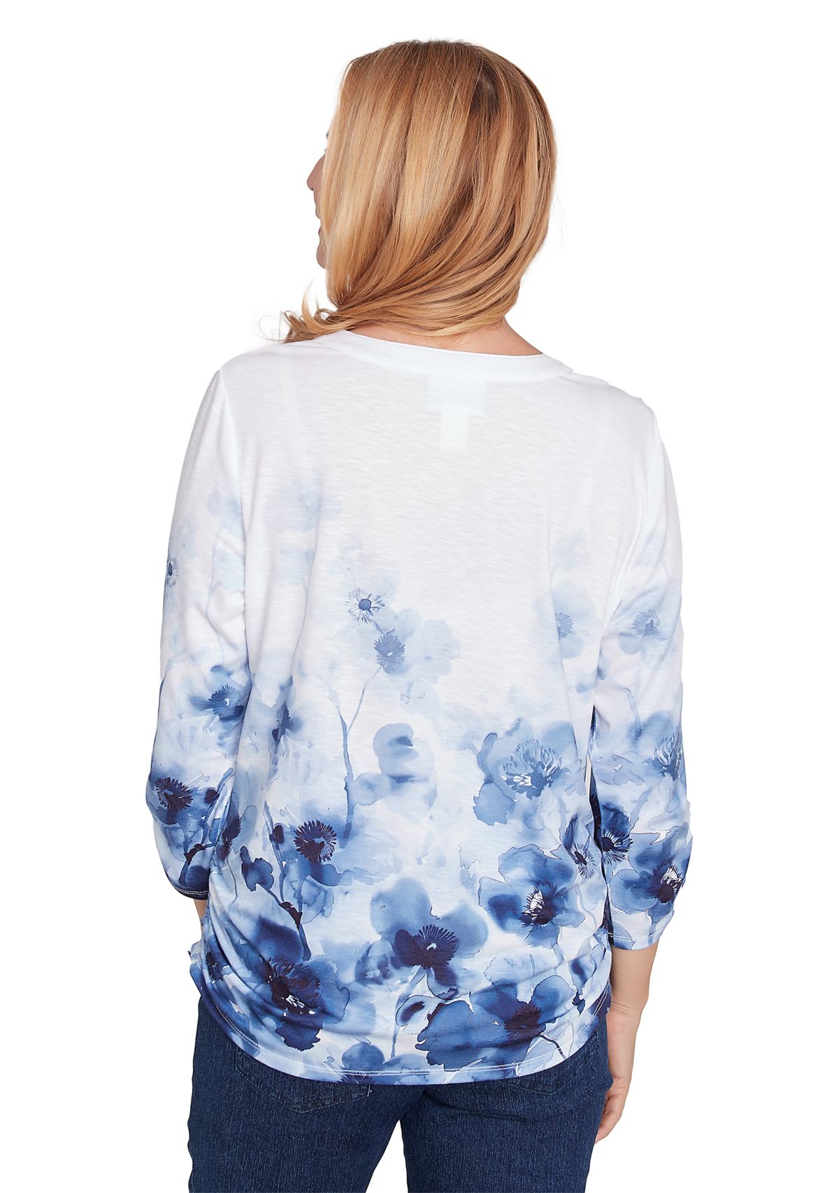 Womens Classics Border Floral Top