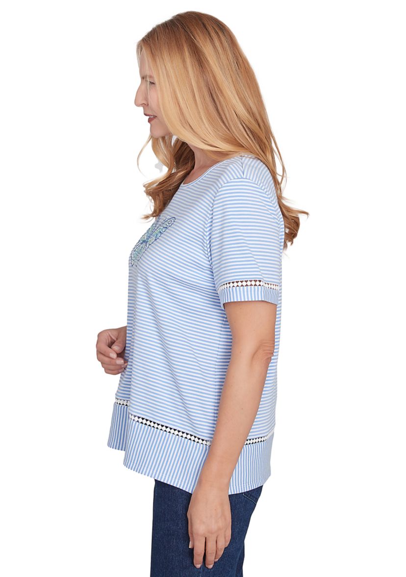Womens Classics Butterfly Stripe Top