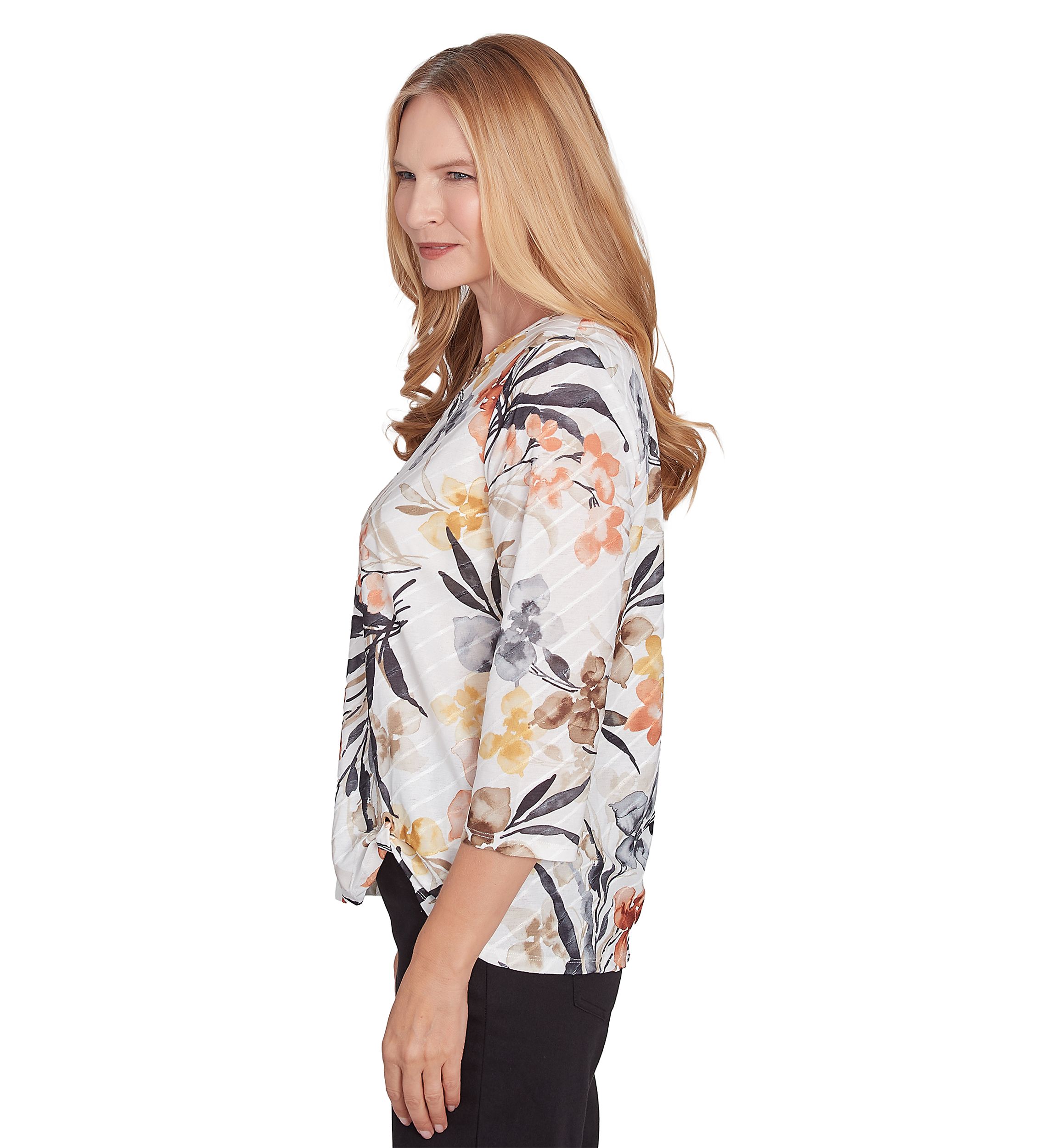 Womens Classics Watercolor Floral Top