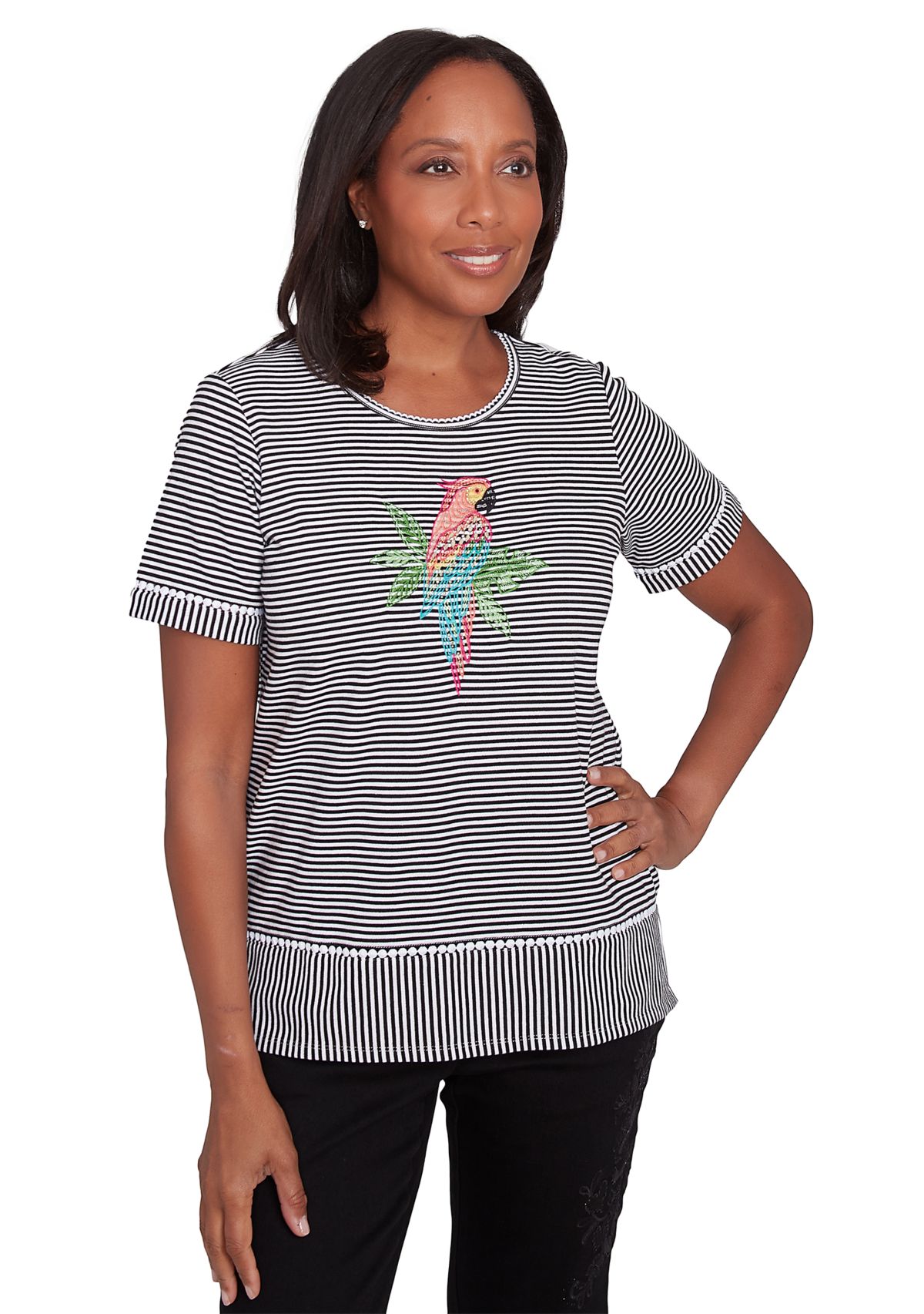 Womens Classics Parrot Stripe T-Shirt