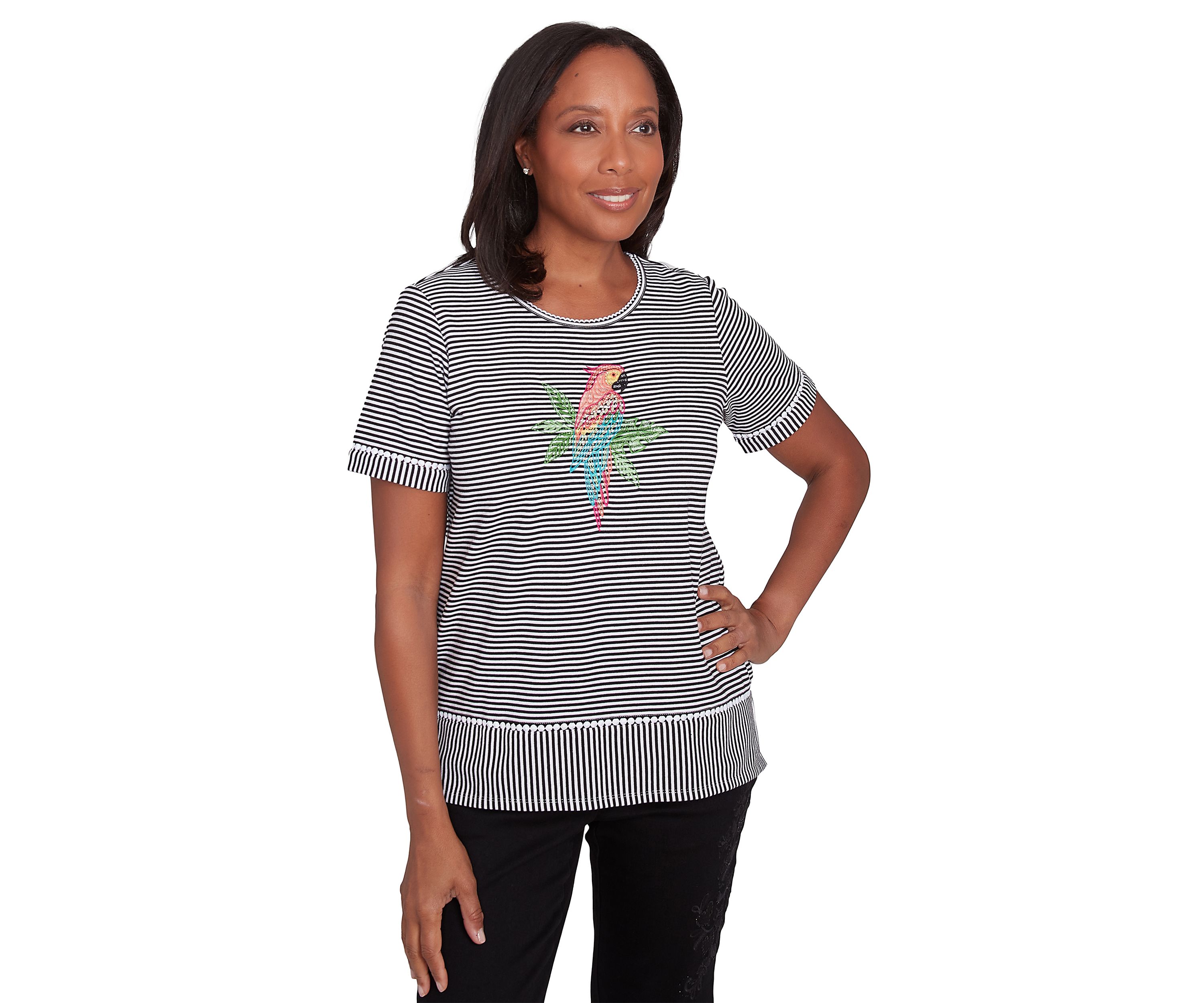 Womens Classics Parrot Stripe T-Shirt