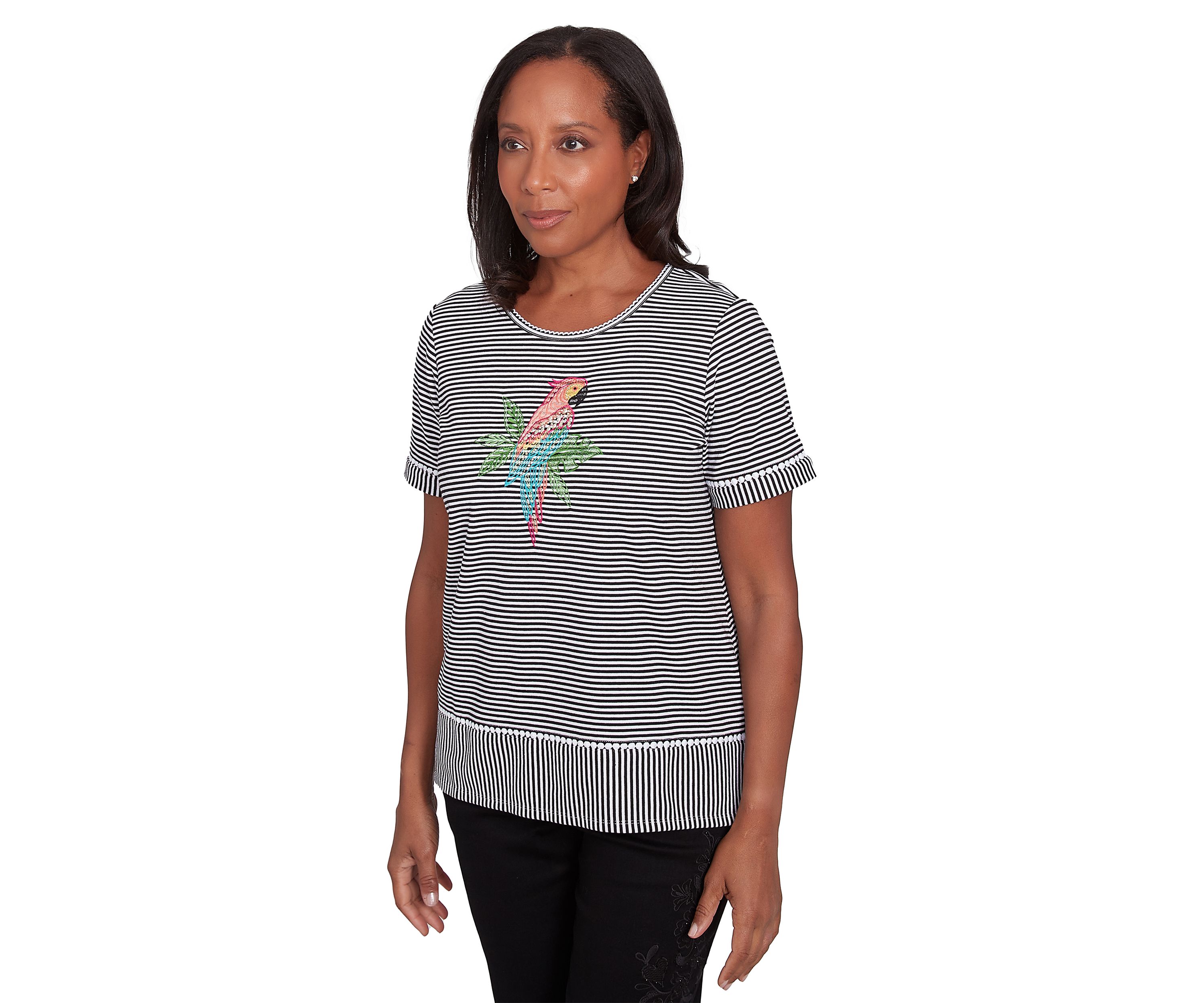 Womens Classics Parrot Stripe T-Shirt