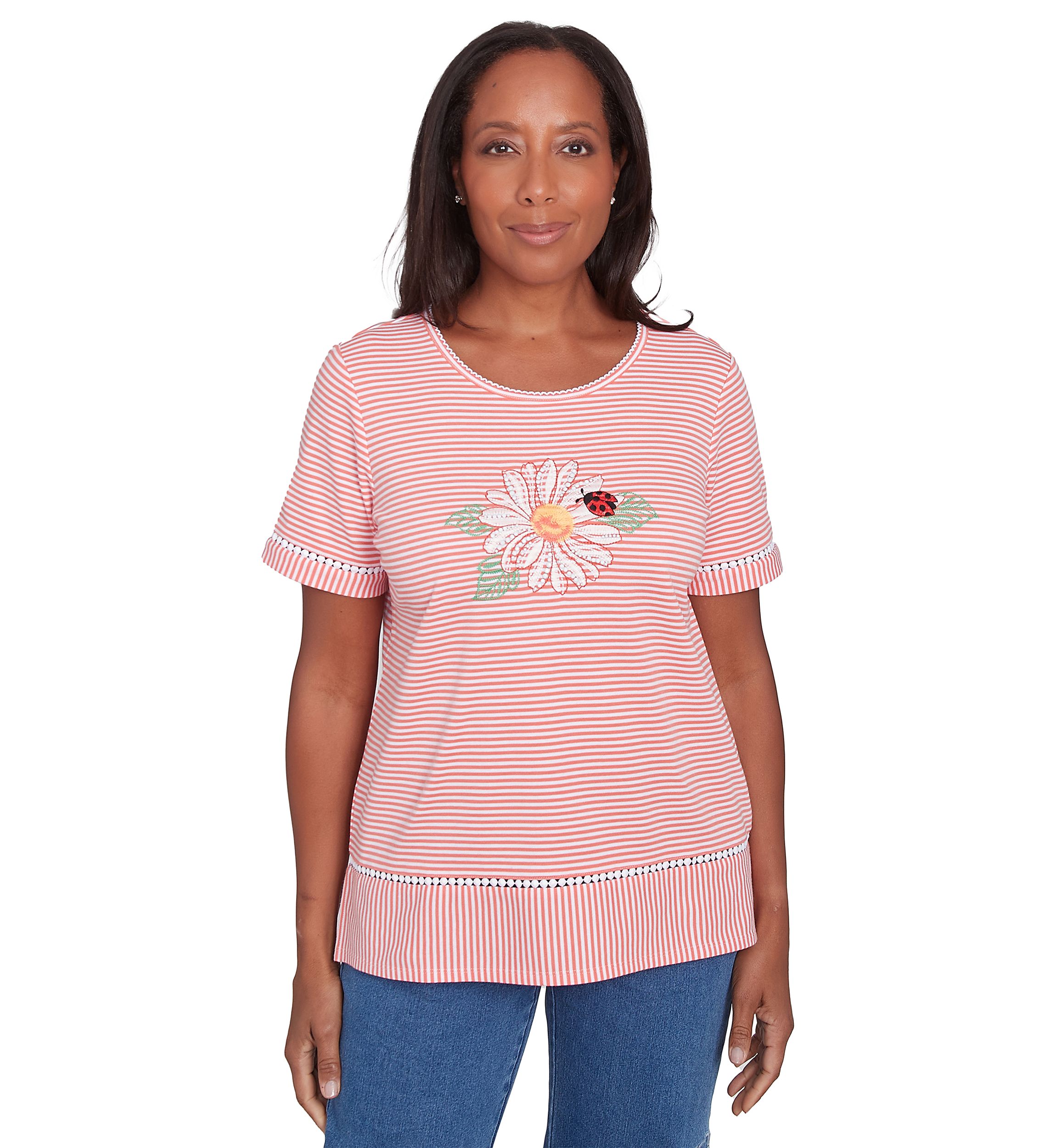 Womens Classics Daisy Stripe Top