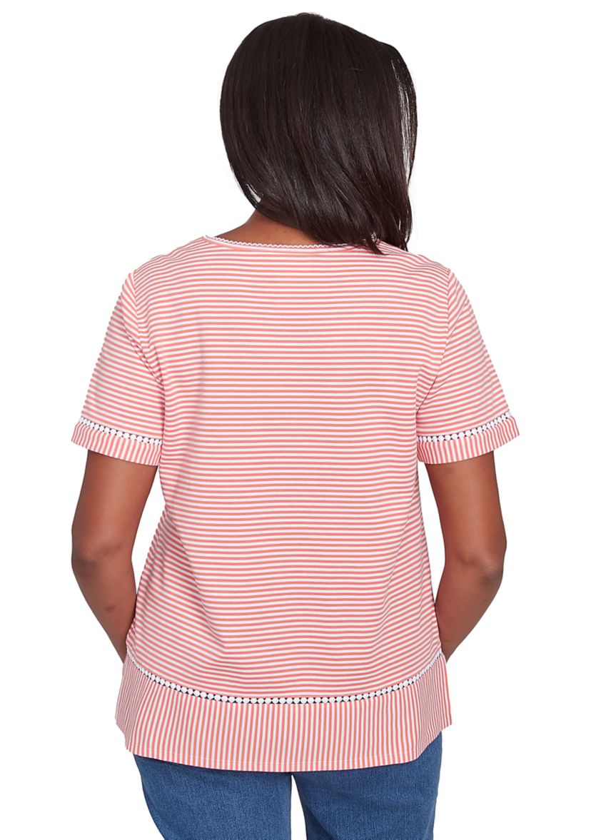 Womens Classics Daisy Stripe Top