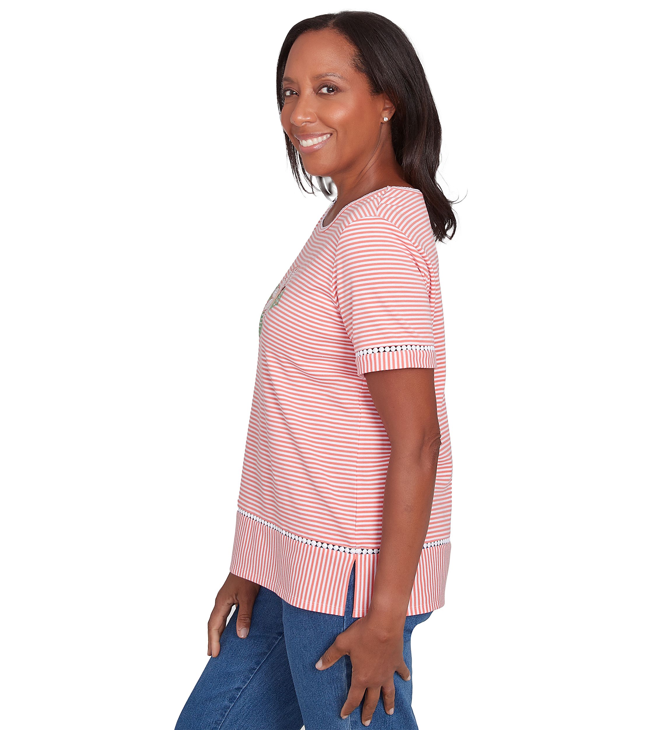Womens Classics Daisy Stripe Top