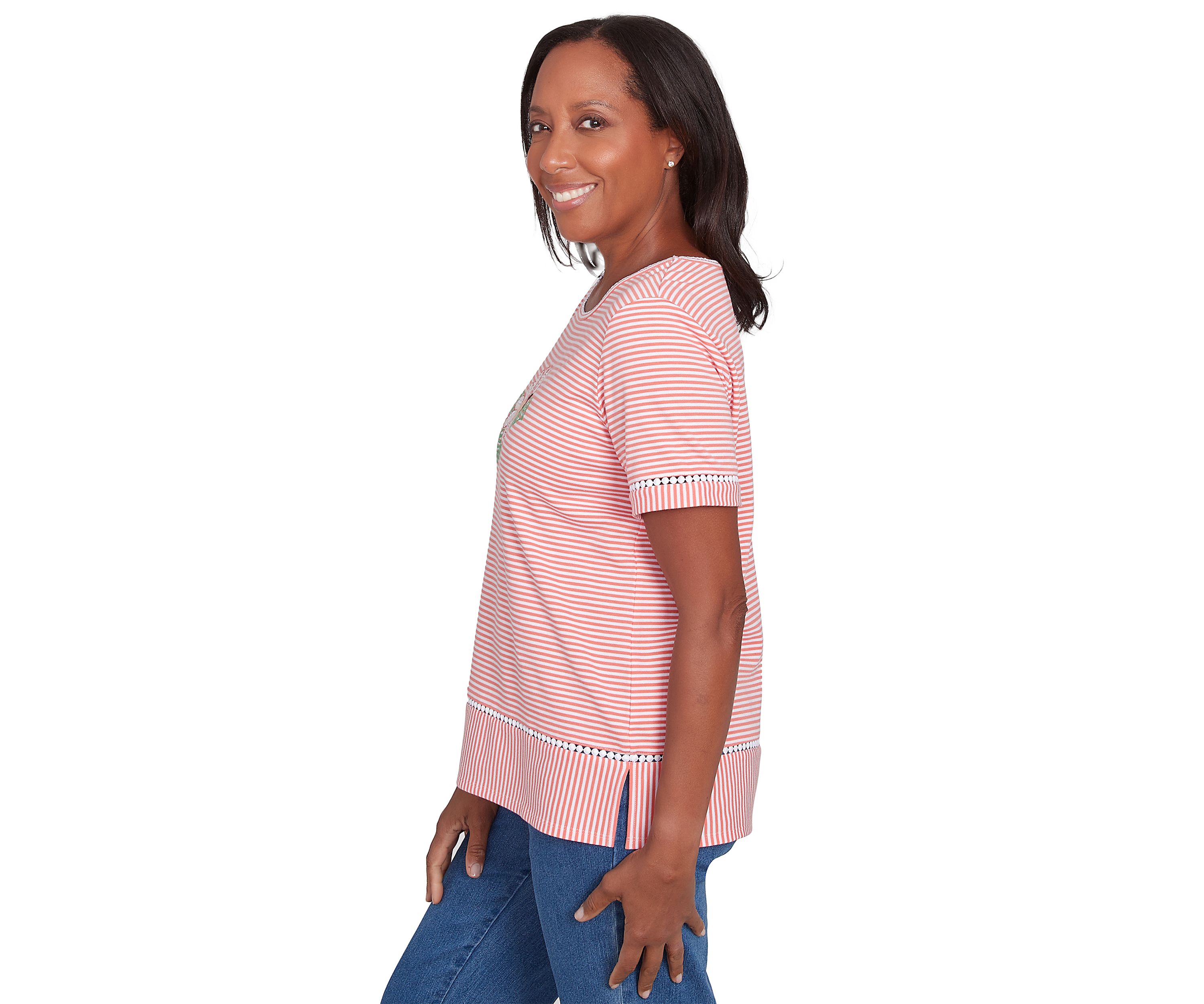 Womens Classics Daisy Stripe Top