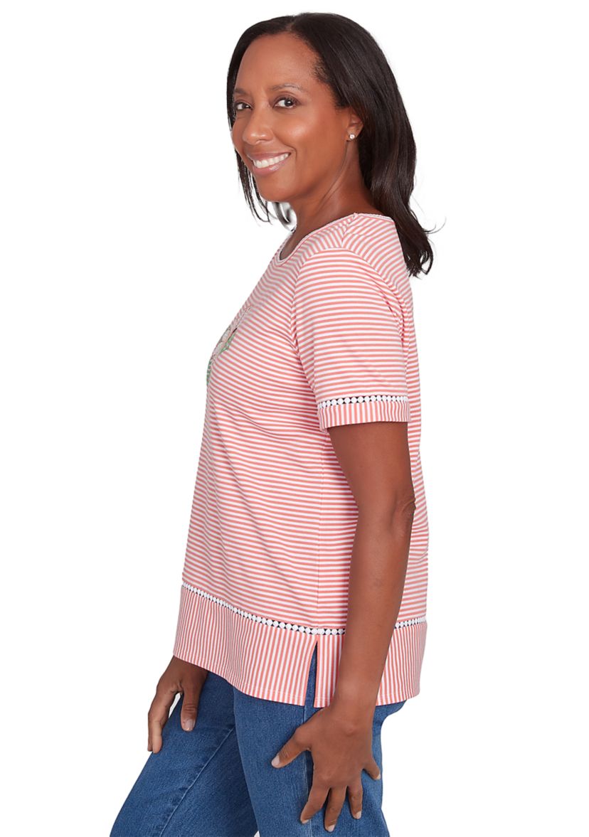 Womens Classics Daisy Stripe Top