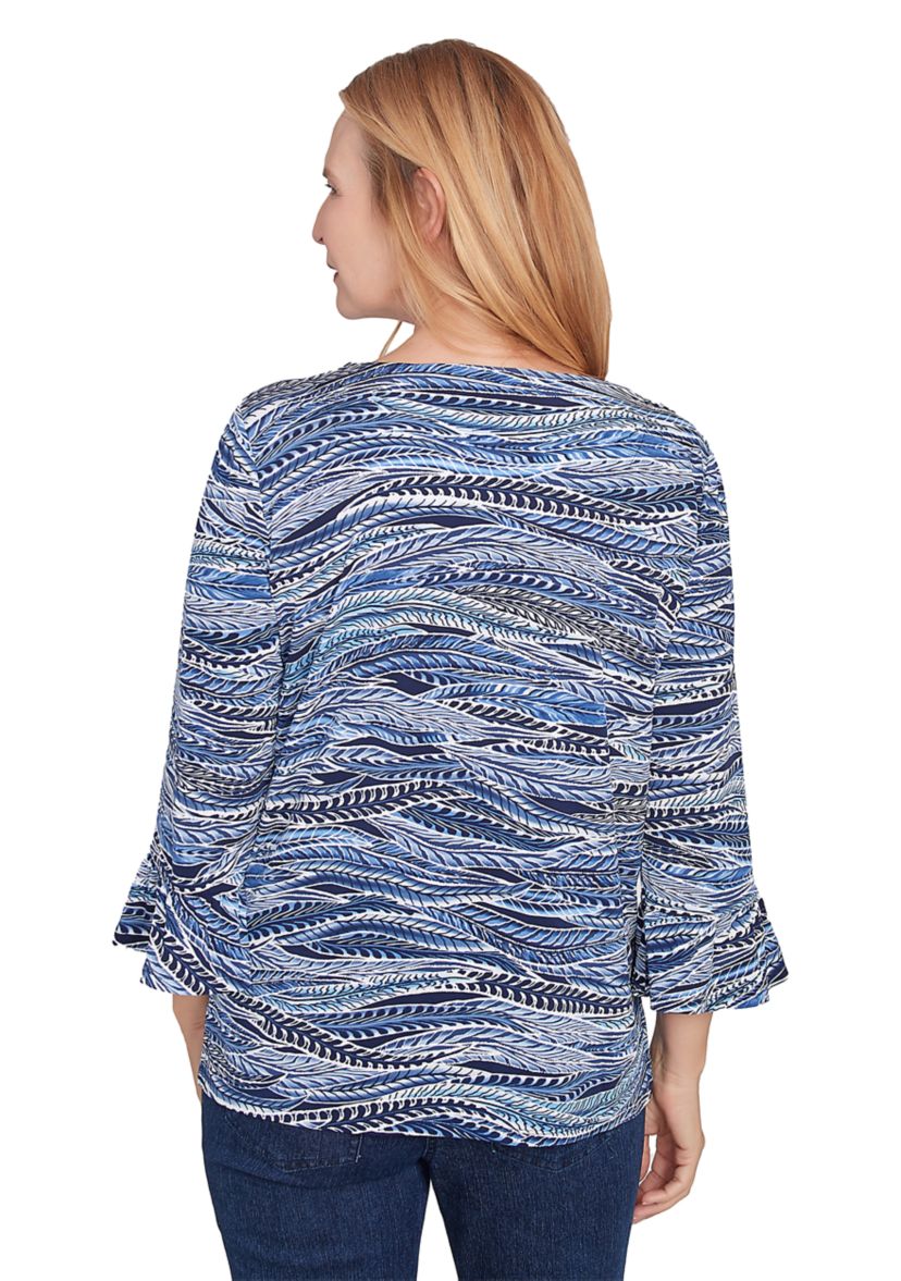 Womens Feather Print Top 