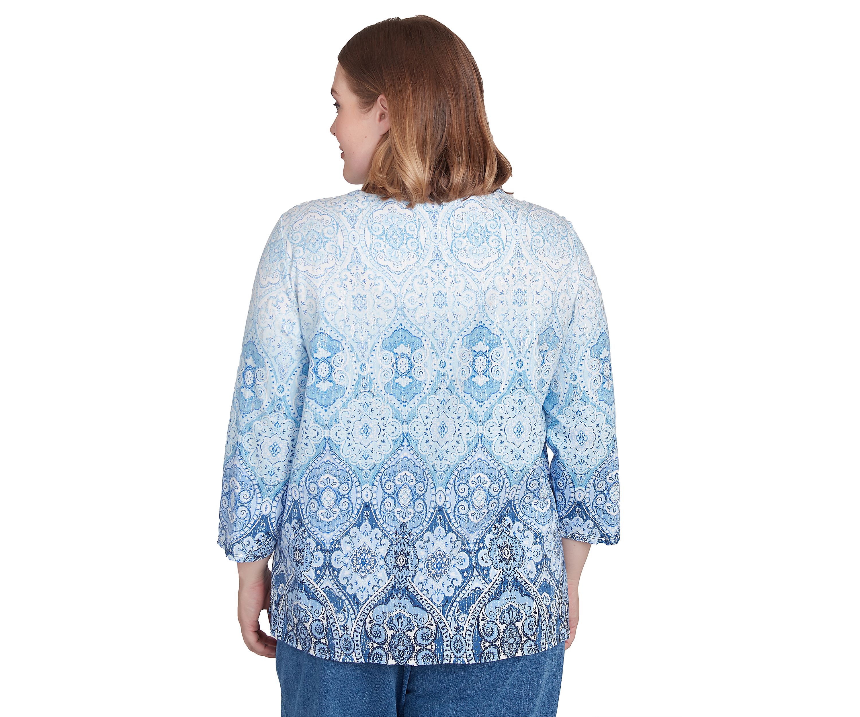 Plus Size Classics Ombré Medallion Top
