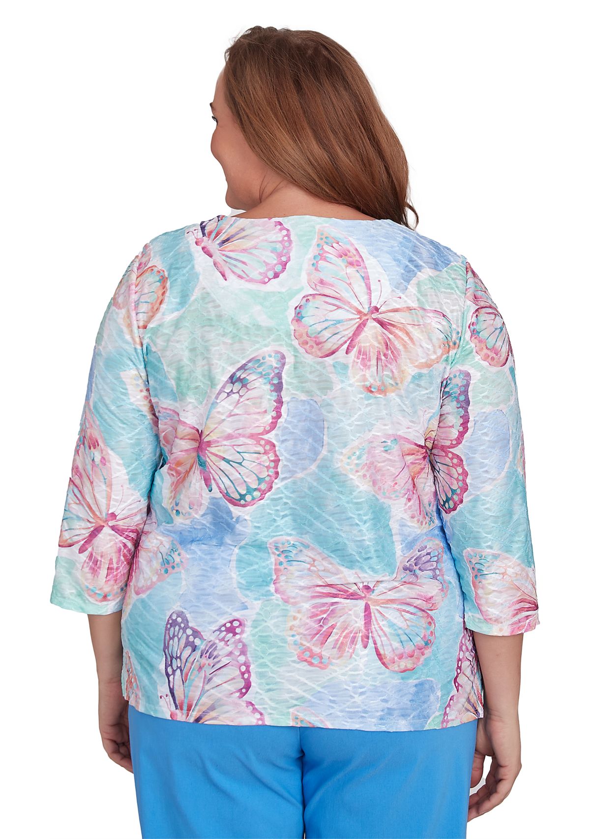 Plus Size Butterfly Knit Top