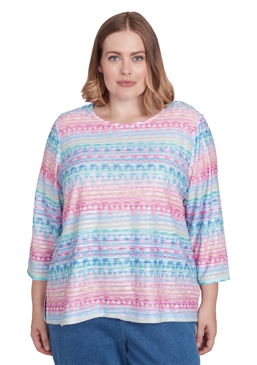 Plus Size Classics Geo Biadere Top