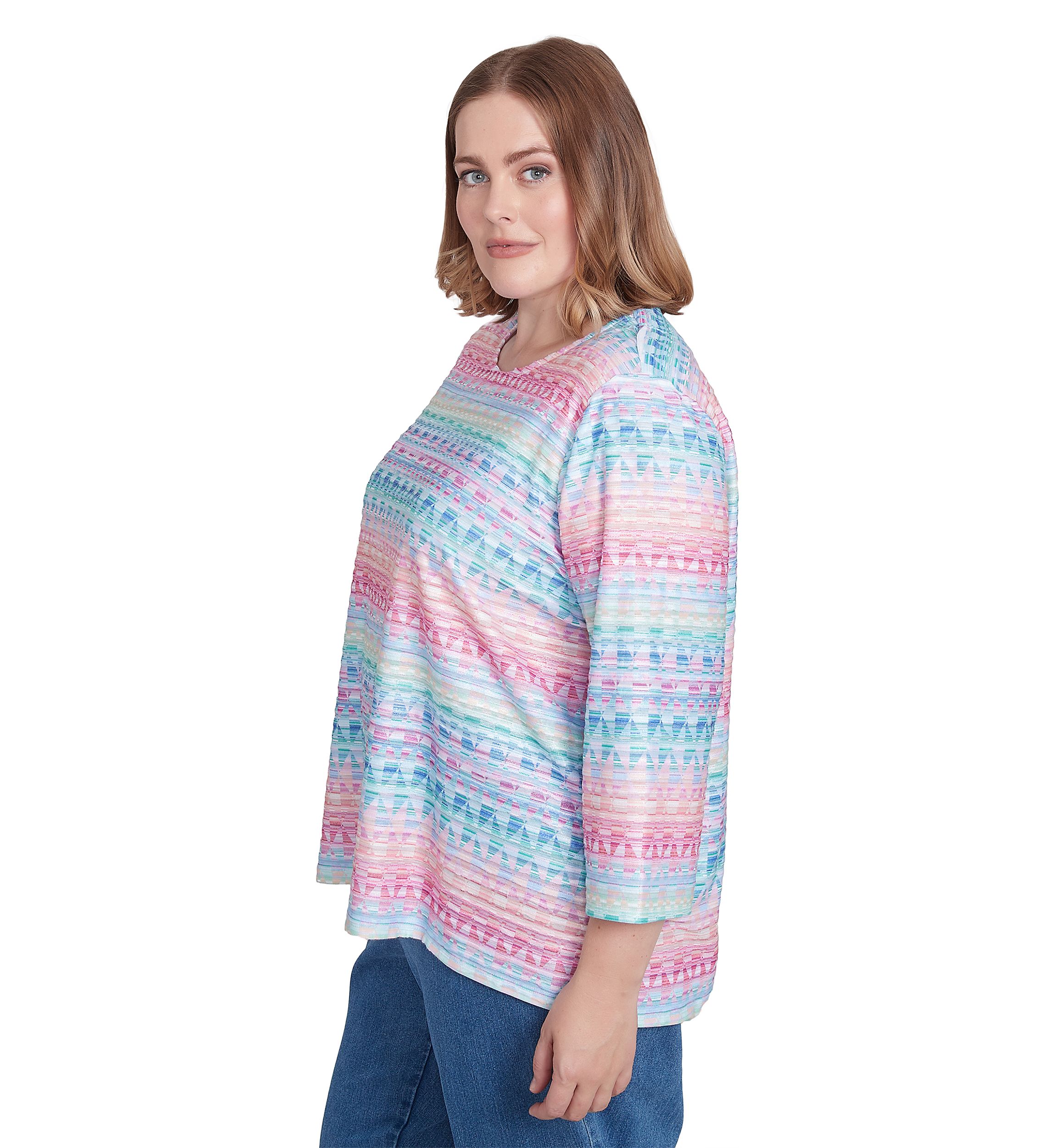 Plus Size Classics Geo Biadere Top