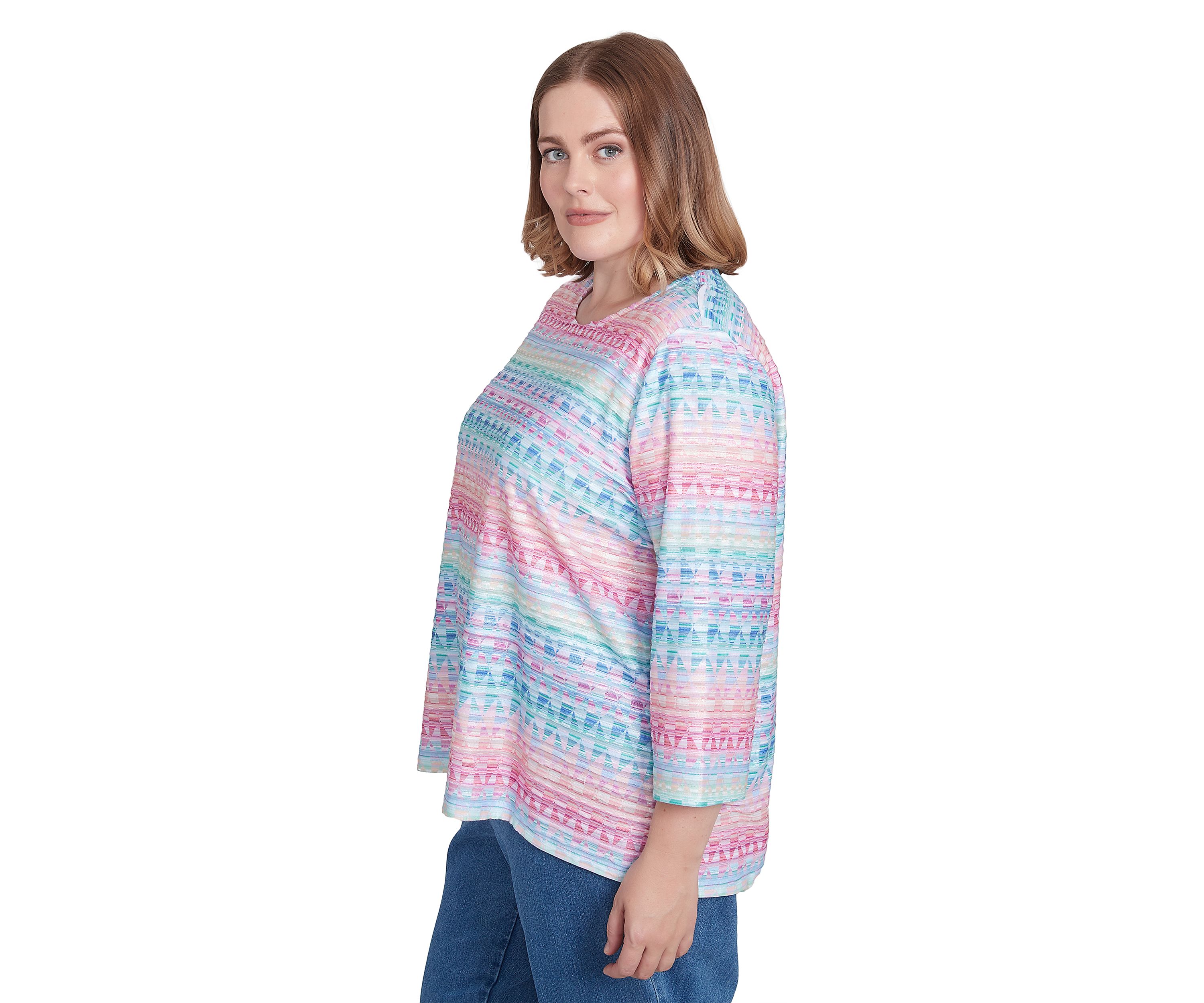 Plus Size Classics Geo Biadere Top