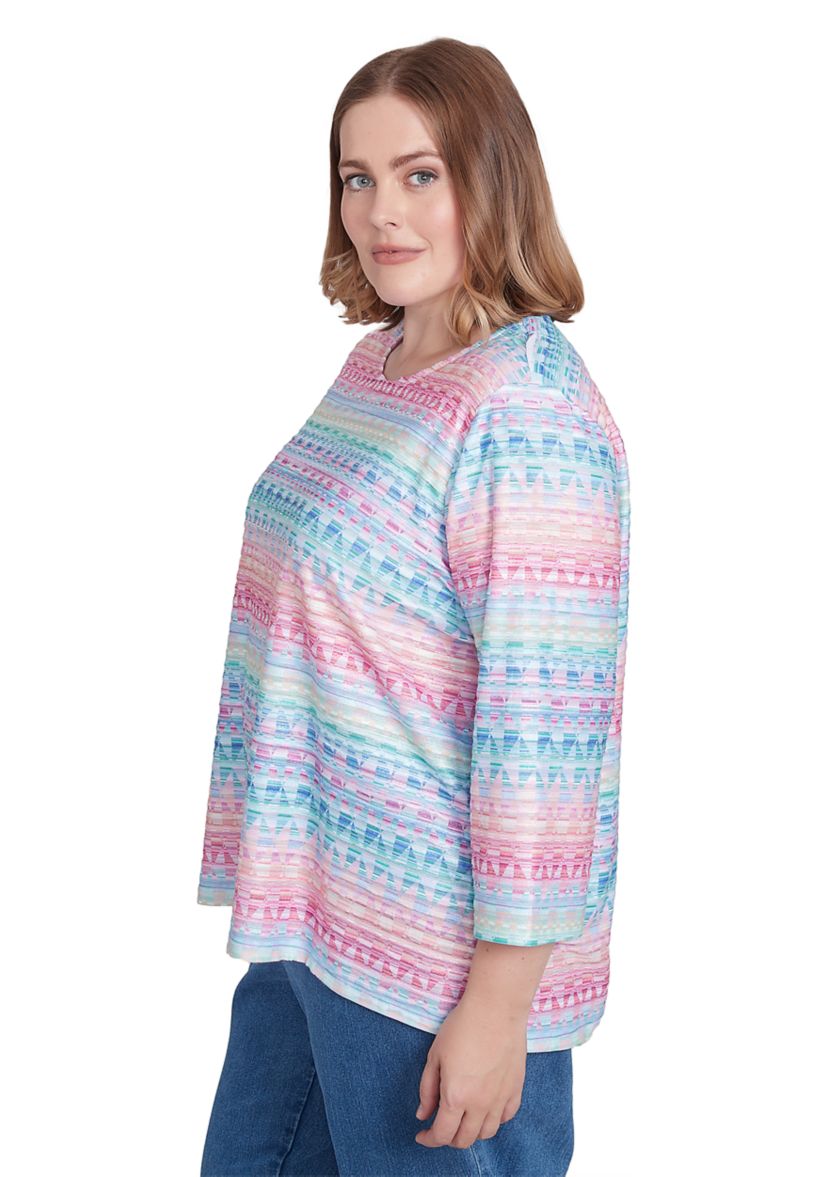 Plus Size Classics Geo Biadere Top
