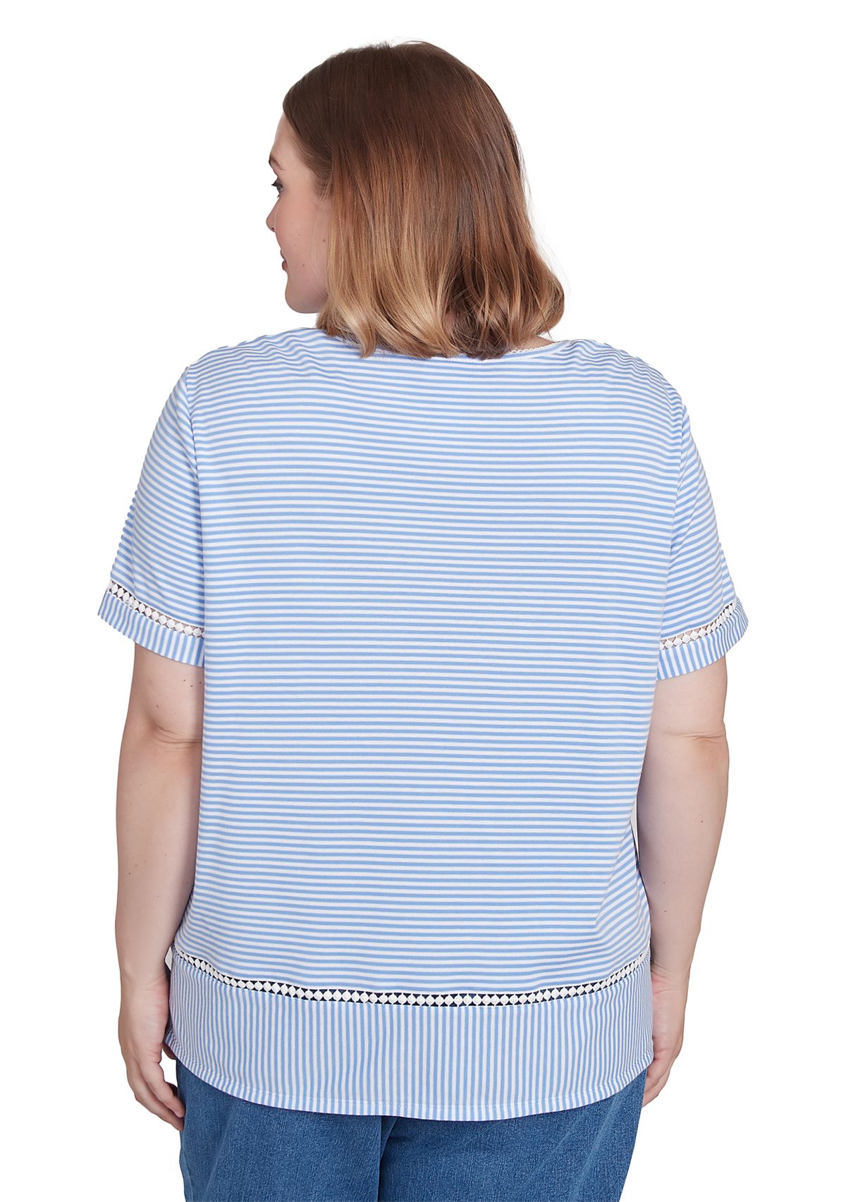 Plus Size Butterfly Stripe Top