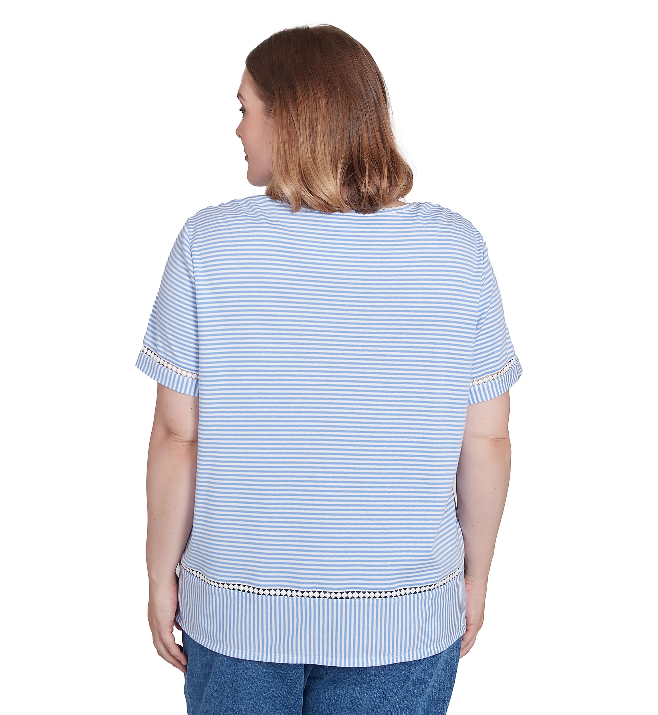 Plus Size Butterfly Stripe Top